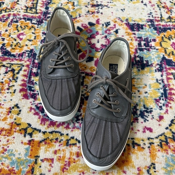 Polo Ralph Lauren Parkstone Low Lace-Up Leather Shoes in Gray Size 13D main image 4